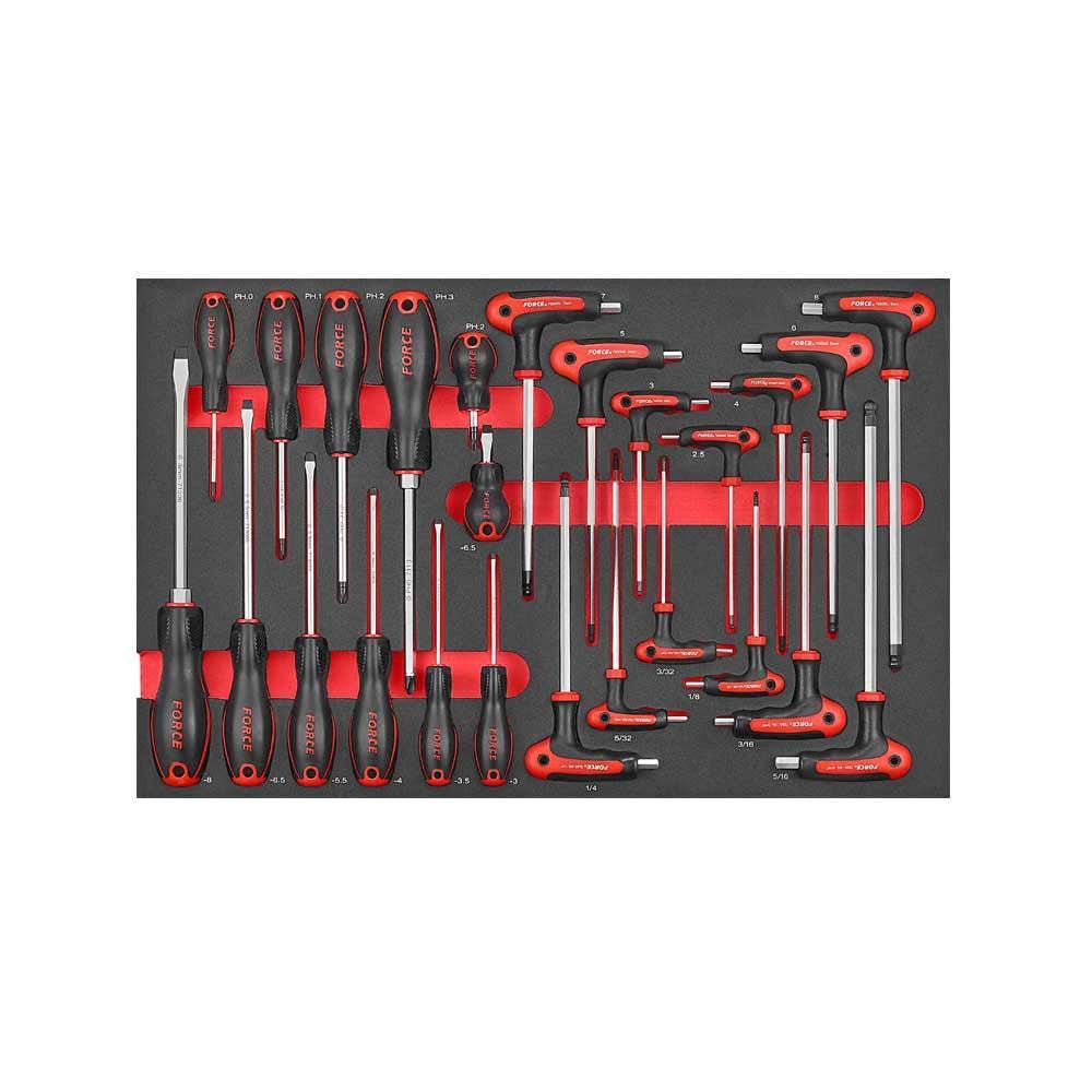 Glory red & black 10-drawer top chest with 297pcs tools (S&M)