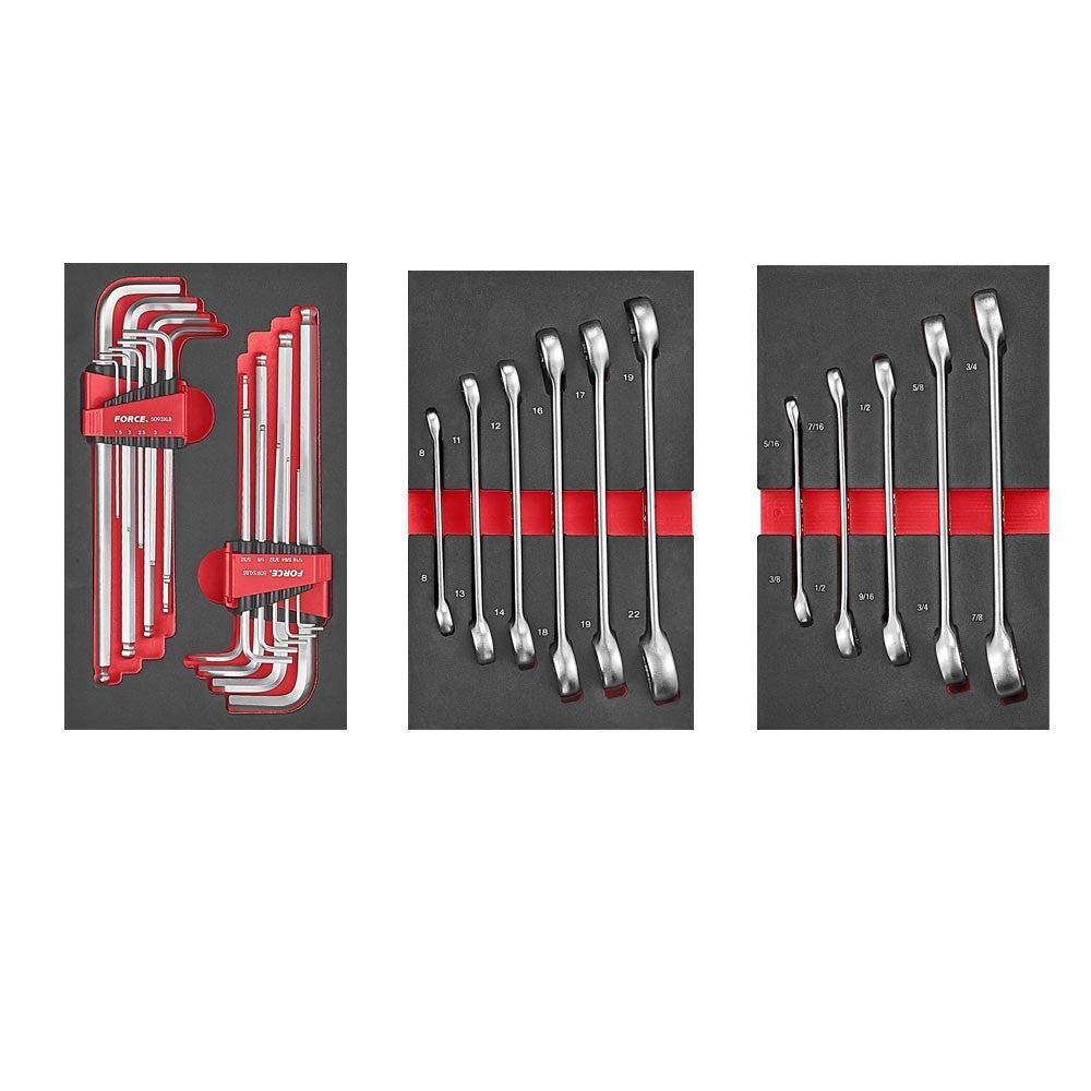 Glory red & black 9-drawer top chest with 303pc tools (S&M)