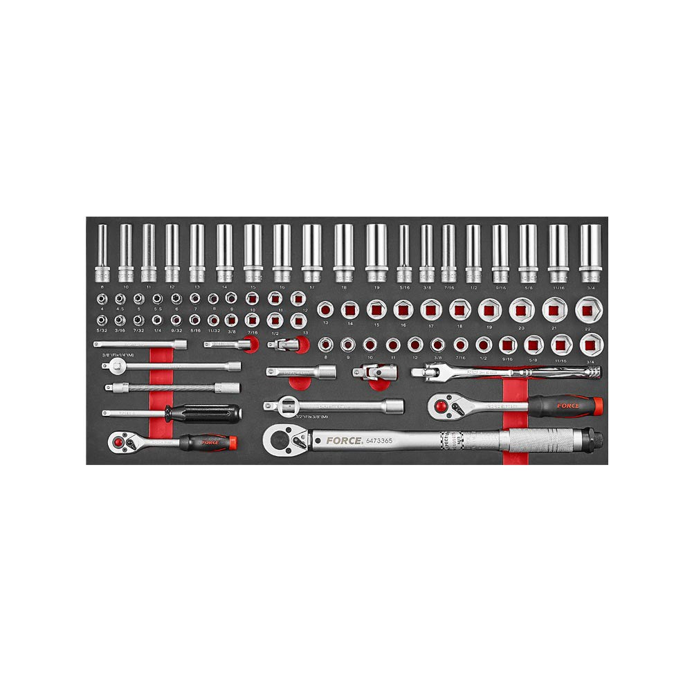 Glory red & black 9-drawer top chest with 303pc tools (S&M)