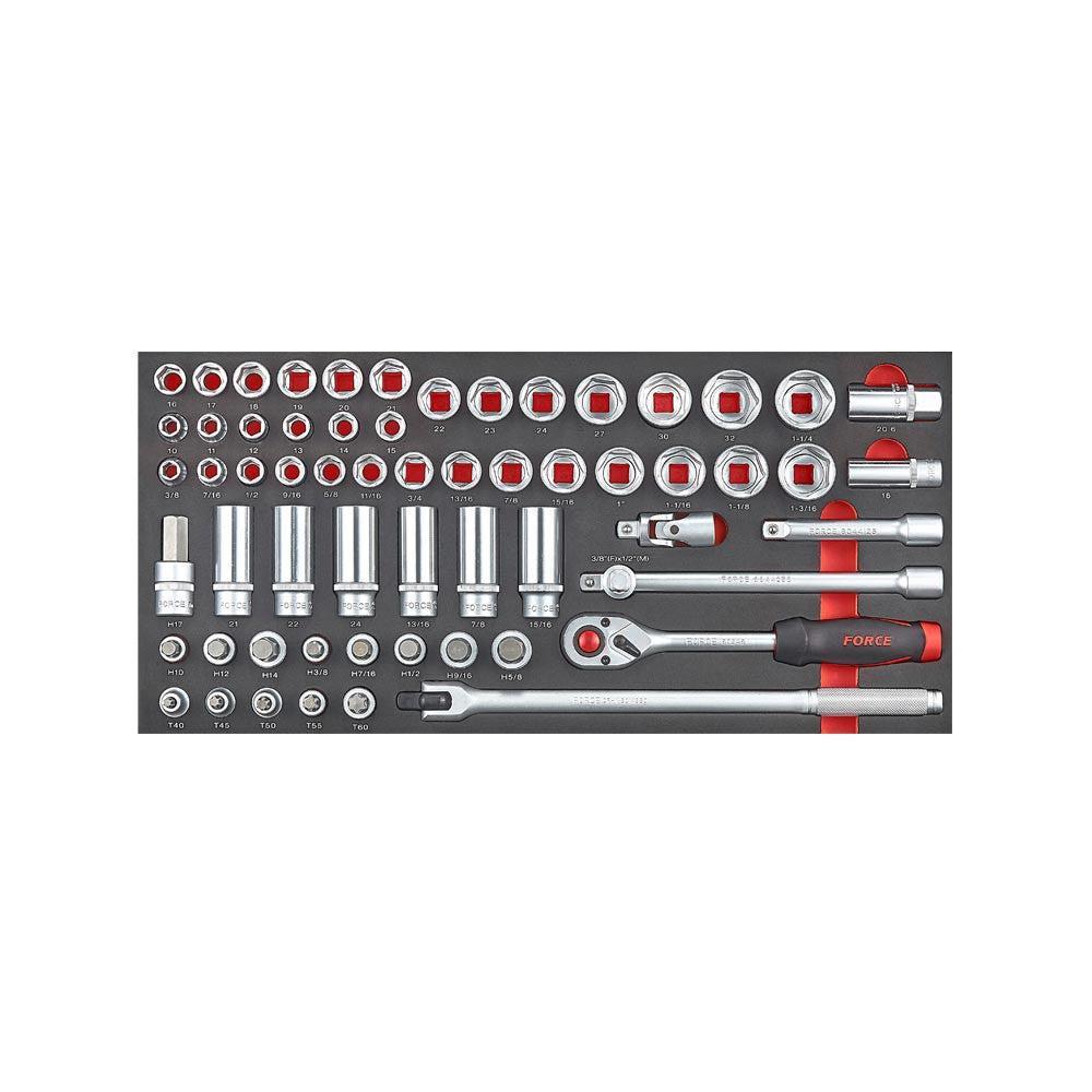 Glory red & black 9-drawer top chest with 303pc tools (S&M)