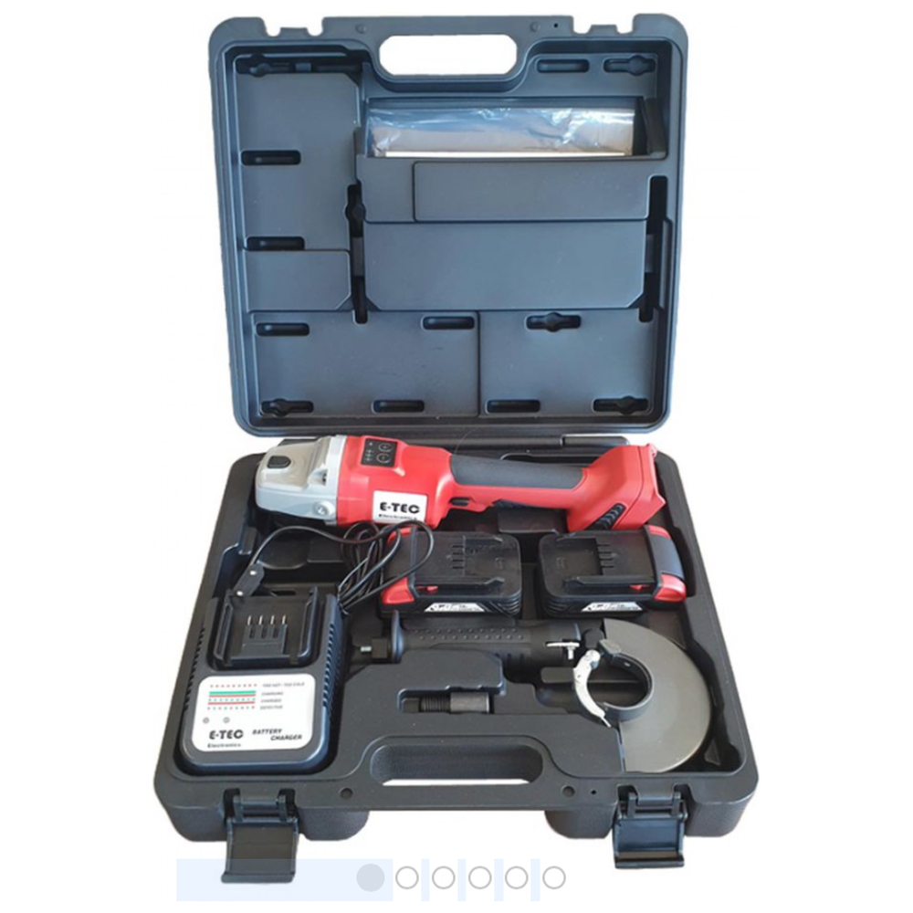 Haakse slijper met accu set