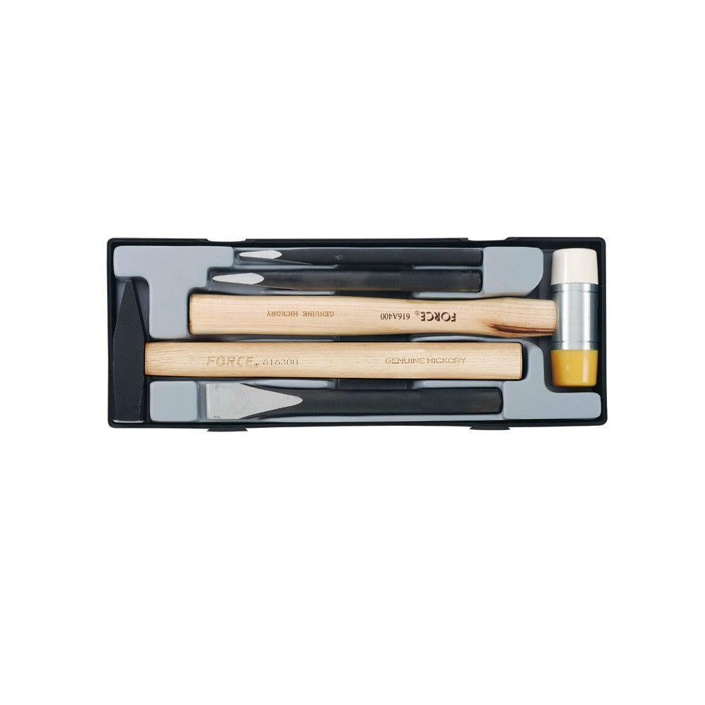 Hamer & beitelset 5 delig