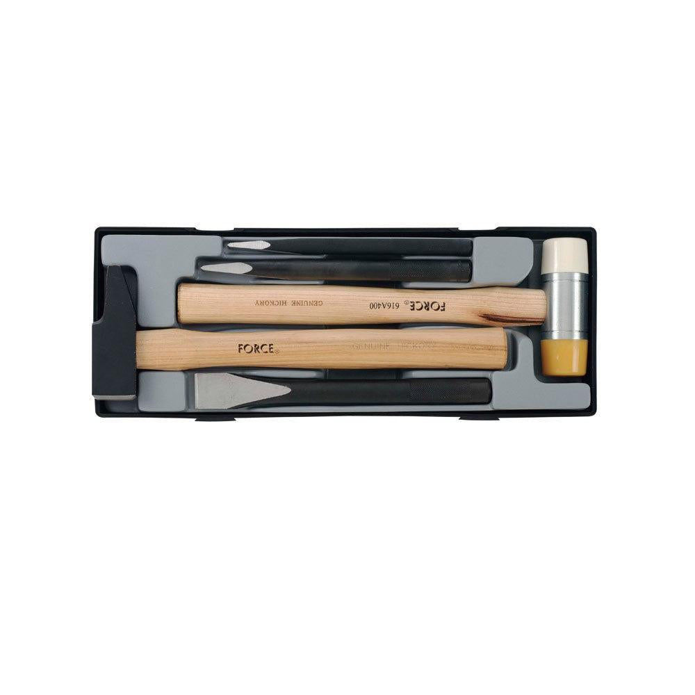 Hamer & beitelset 5 delig