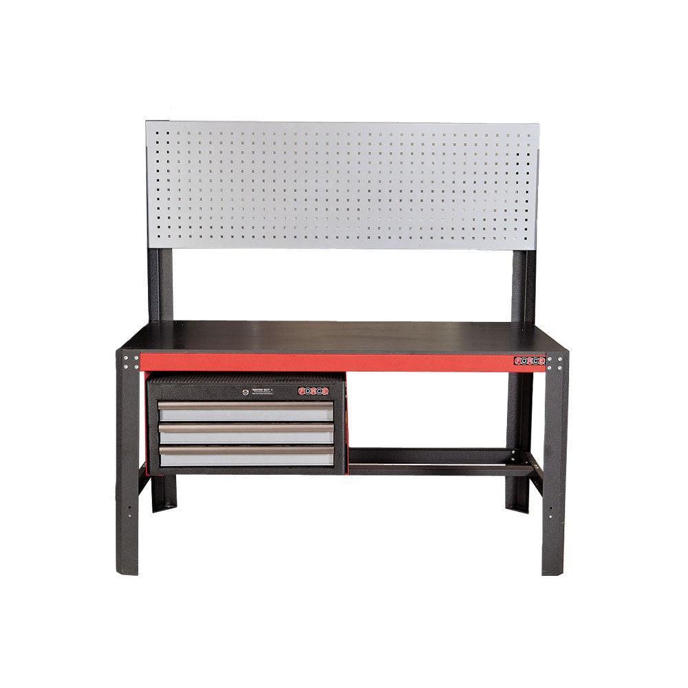 Heavy-duty workbench with drawers