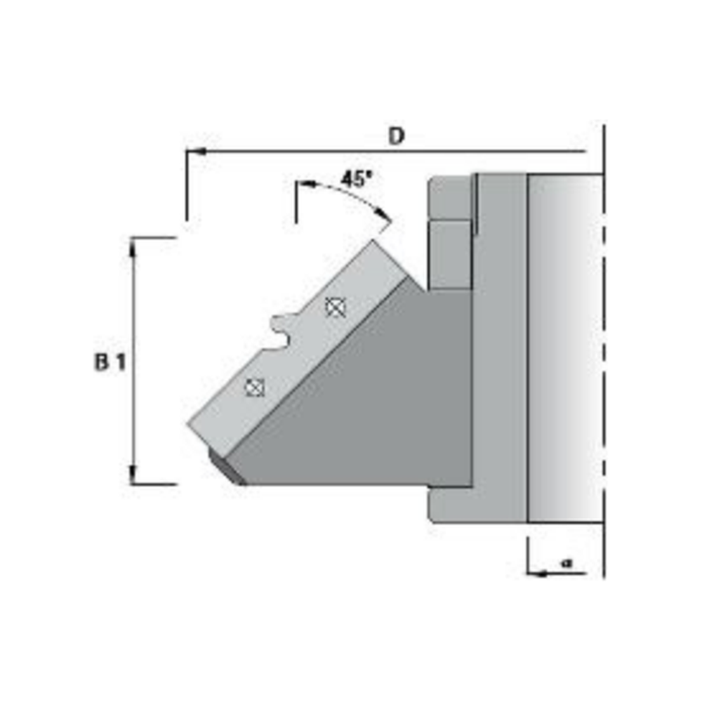 Hoekverlijmfrees 45° K428-T