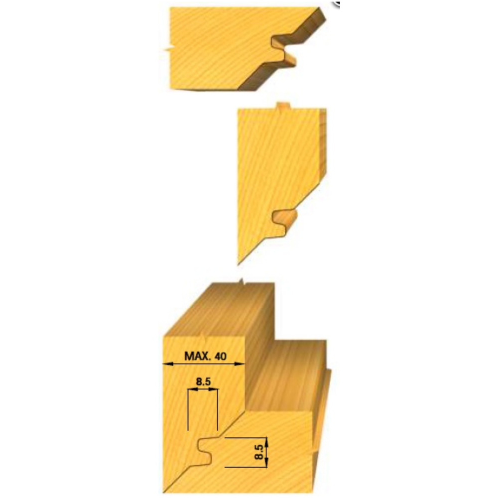 Hoekverlijmfrees 45° K428-T