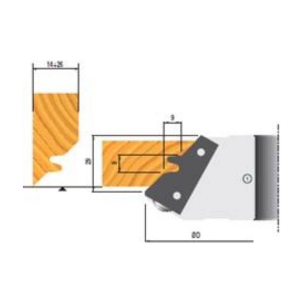 Hoekverlijmfrees 45° YH133AAM