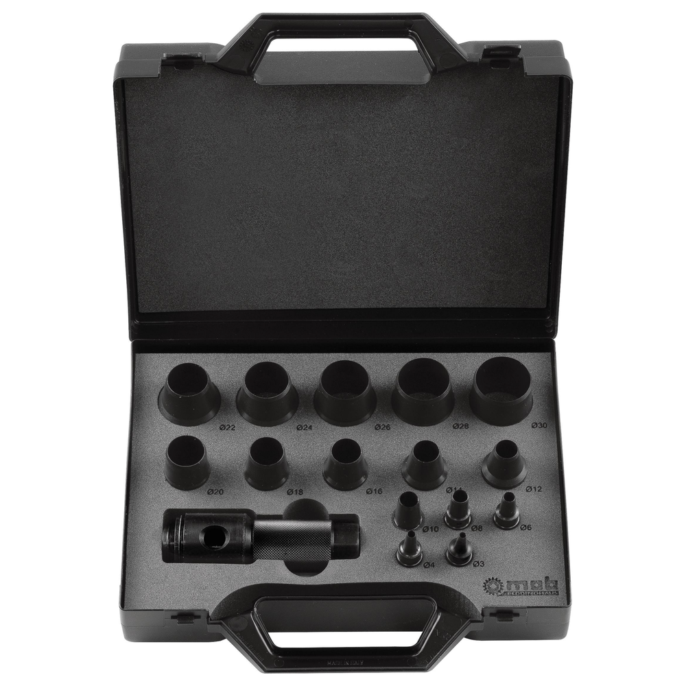 Holpijpset even 3-50 met houder