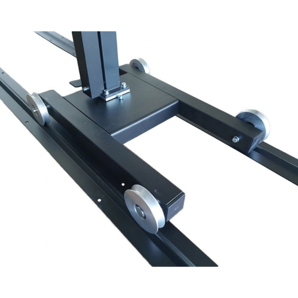 Koplamptester afstel apparaat op rails