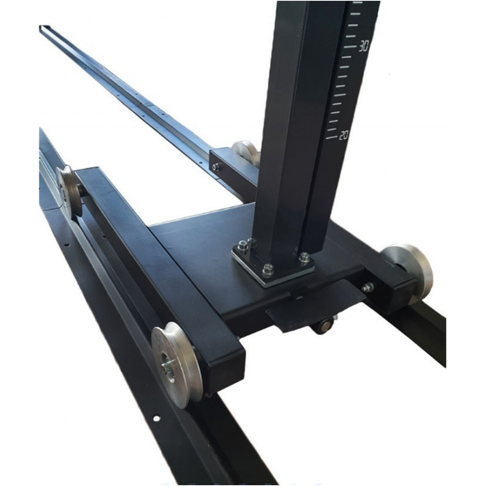 Koplamptester afstel apparaat op rails