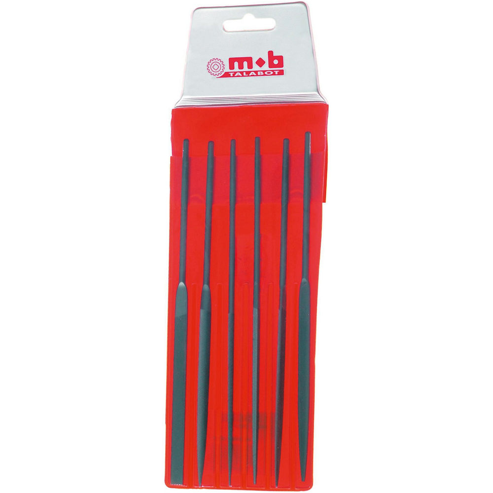 Naaldvijlen set met cilindervormige greep 6-delig L=160mm