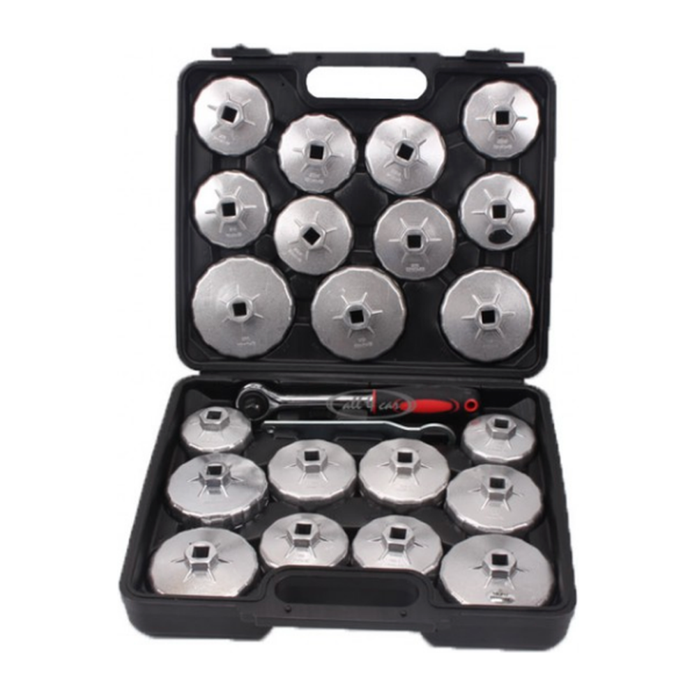 Oliefilterdoppen set 23 delig aluminium