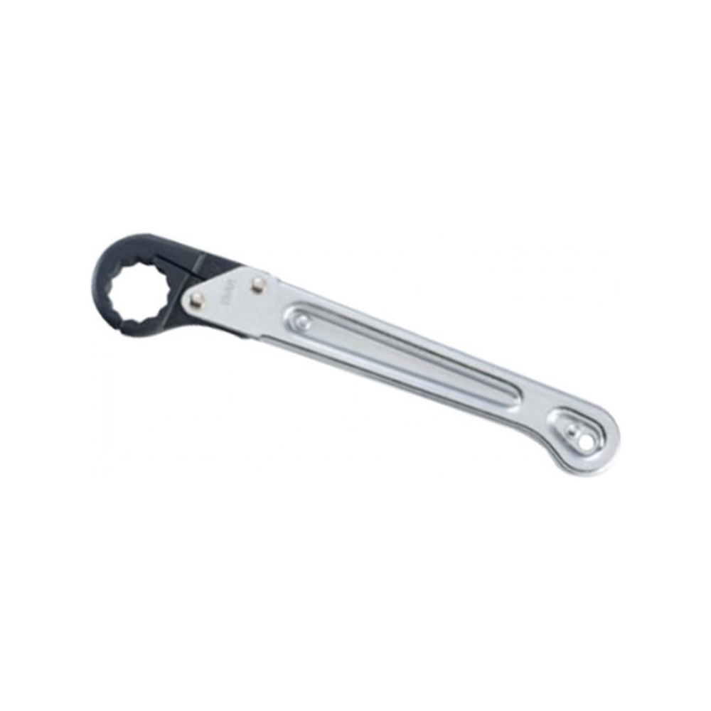 Open ringsleutel met ratel