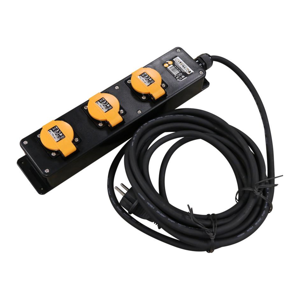 PRO STEKKERDOOS 5 MTR 3-VOUDIG 3X1,5MM