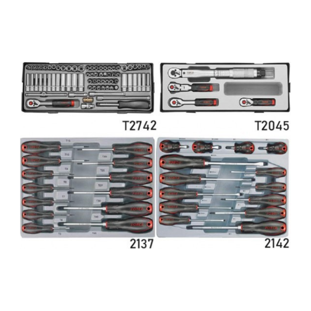 Red 8-drawer jumbo trolley with 437pcs tools