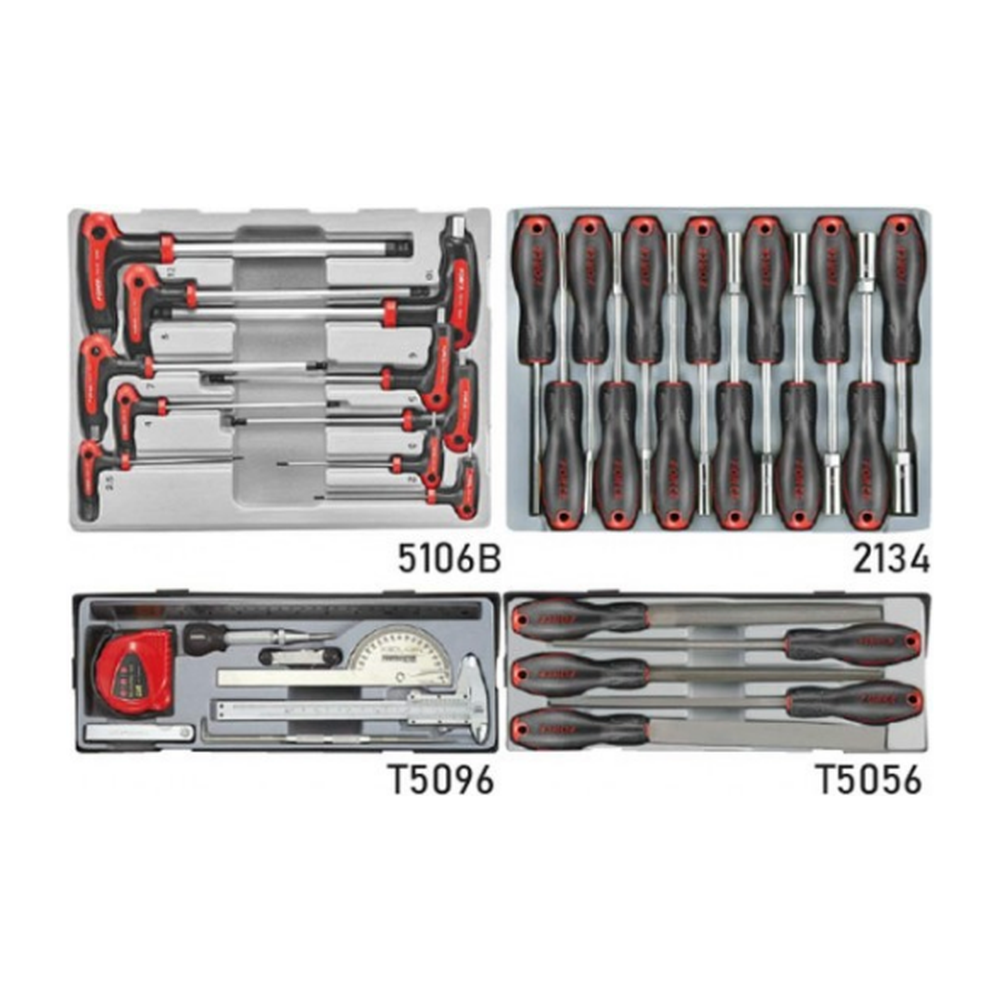 Red 8-drawer jumbo trolley with 437pcs tools