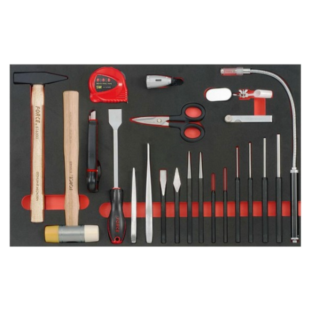 Red 8-drawer trolley with 193pc tools (EVA)