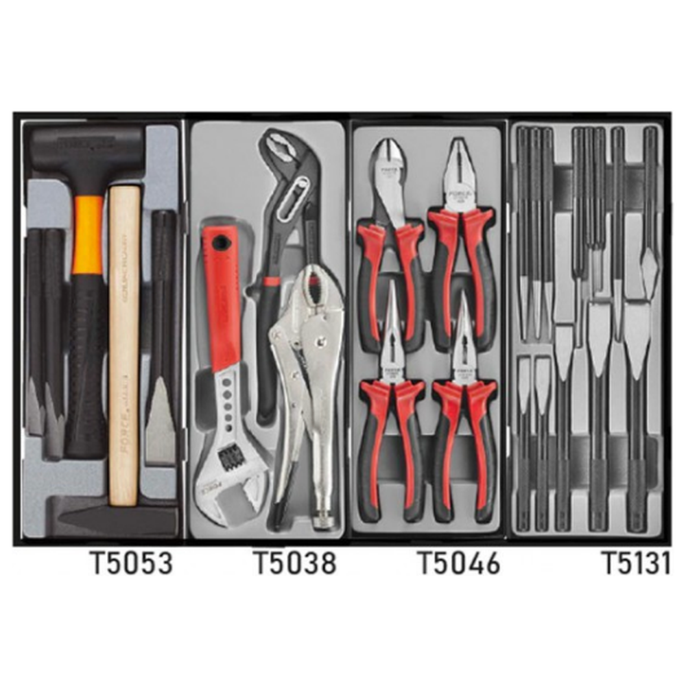 Red 8-drawer trolley with 286pc tools