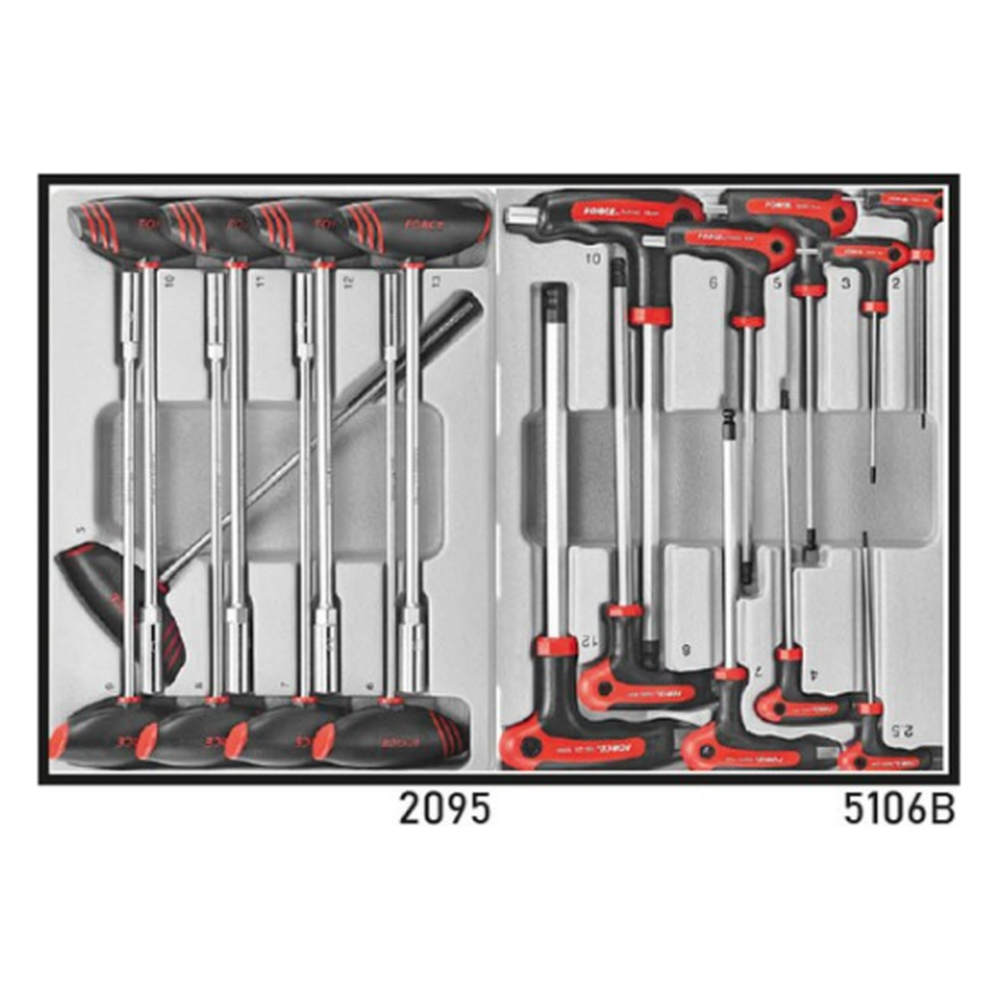 Red 8-drawer trolley with 286pc tools