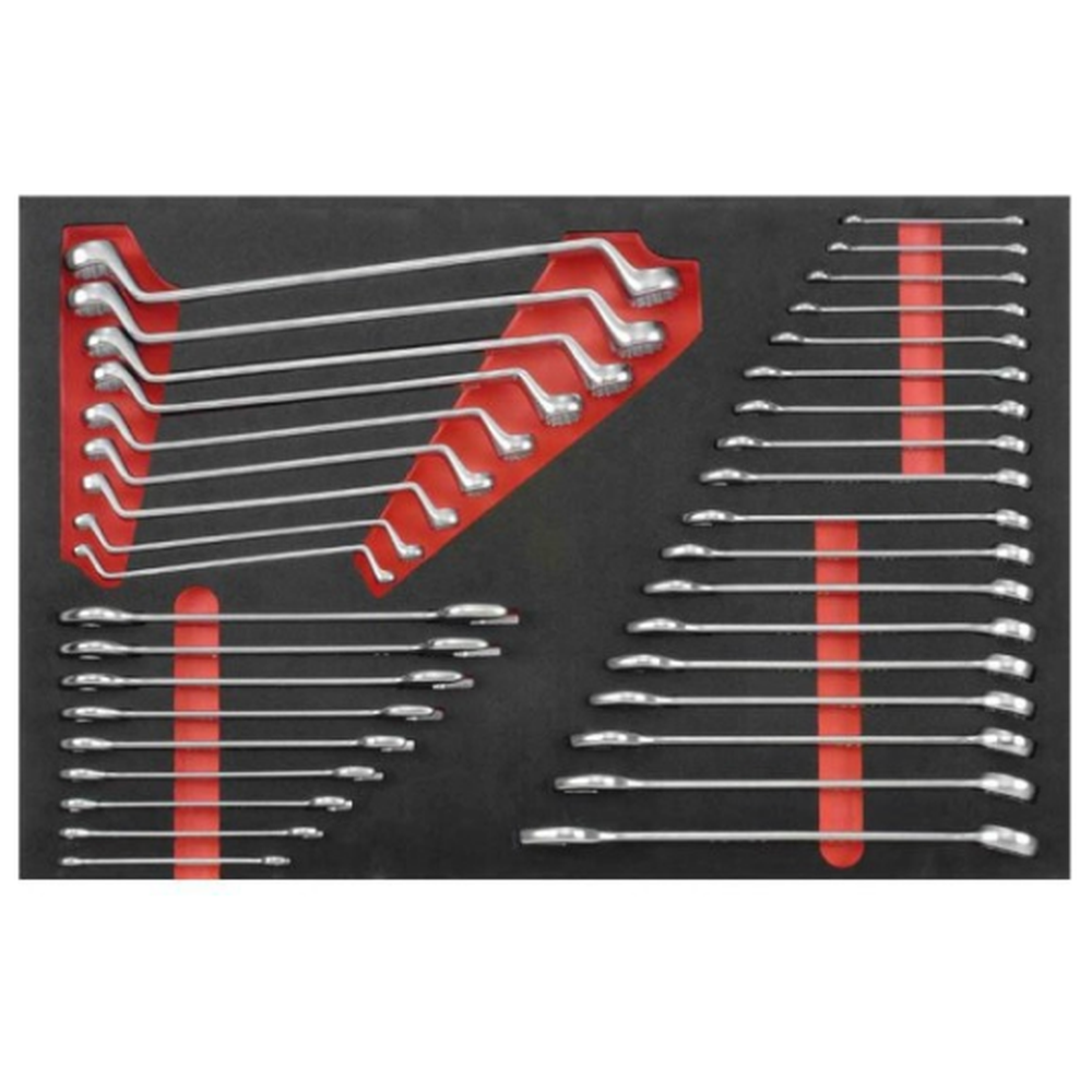 Red 8-drawer trolley with 308pc tools (EVA)