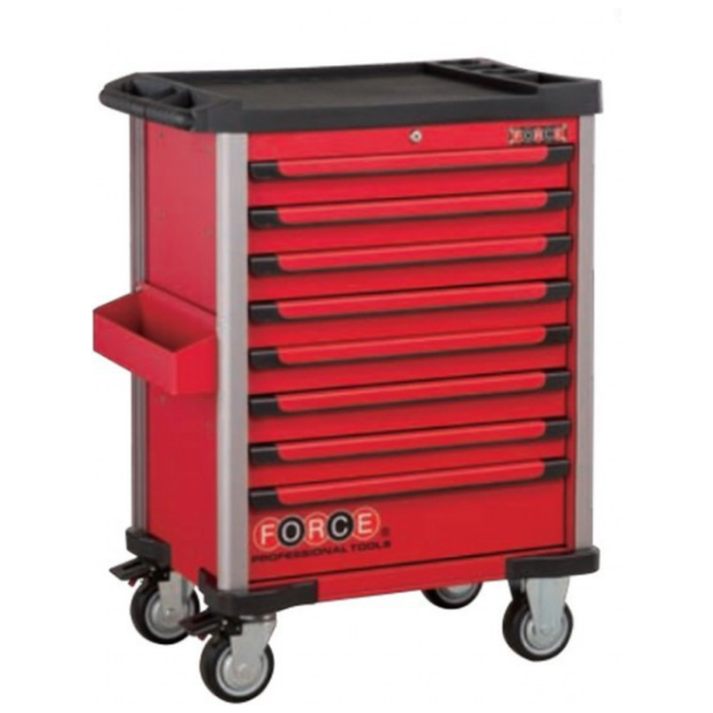 Red 8-drawer trolley with 308pc tools (EVA)