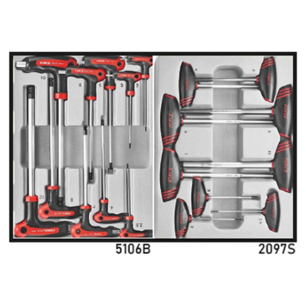 Red 8-drawer trolley with 325pc tools (S&M)