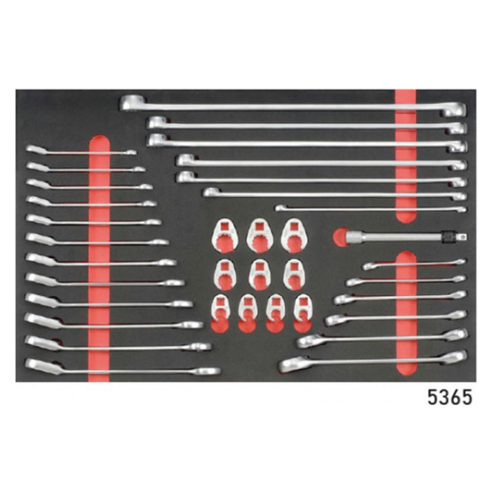 Red 8-drawer trolley with 326pc tools (EVA)