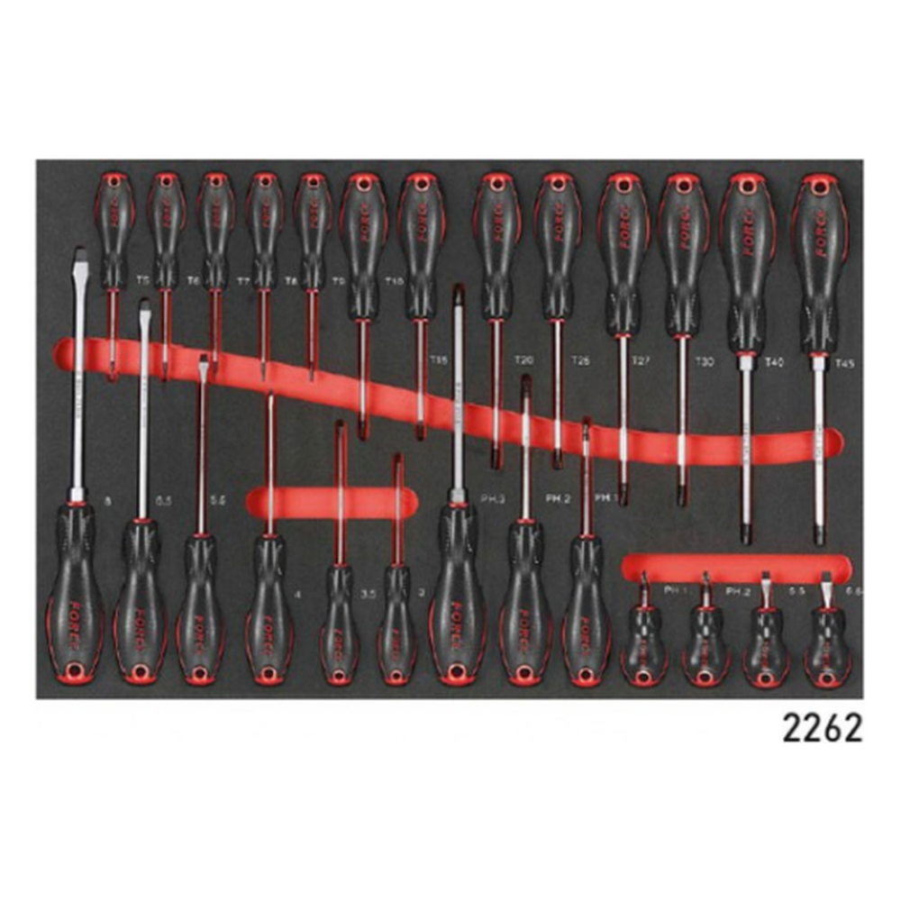 Red 8-drawer trolley with 326pc tools (EVA)