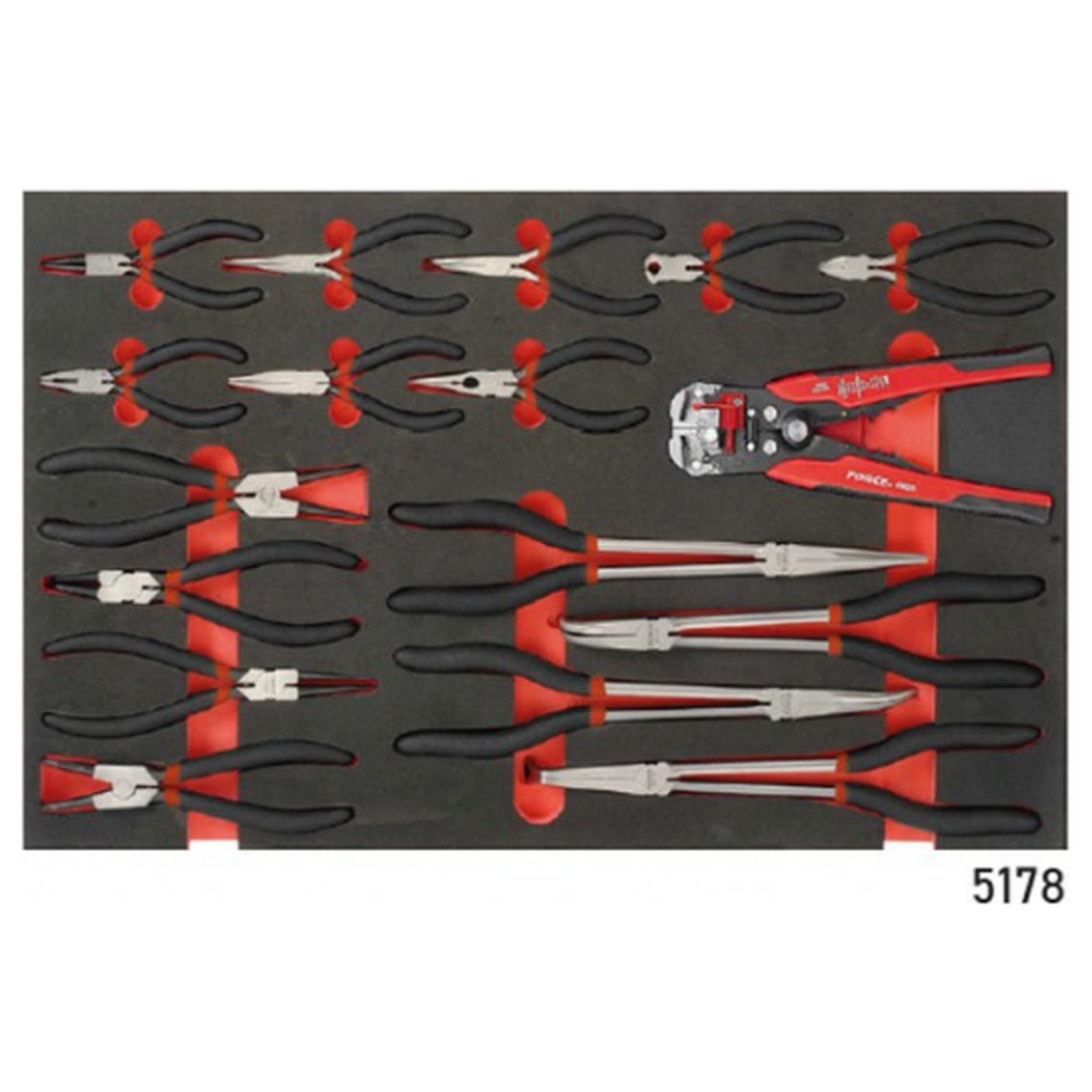 Red 8-drawer trolley with 405pc tools (EVA)