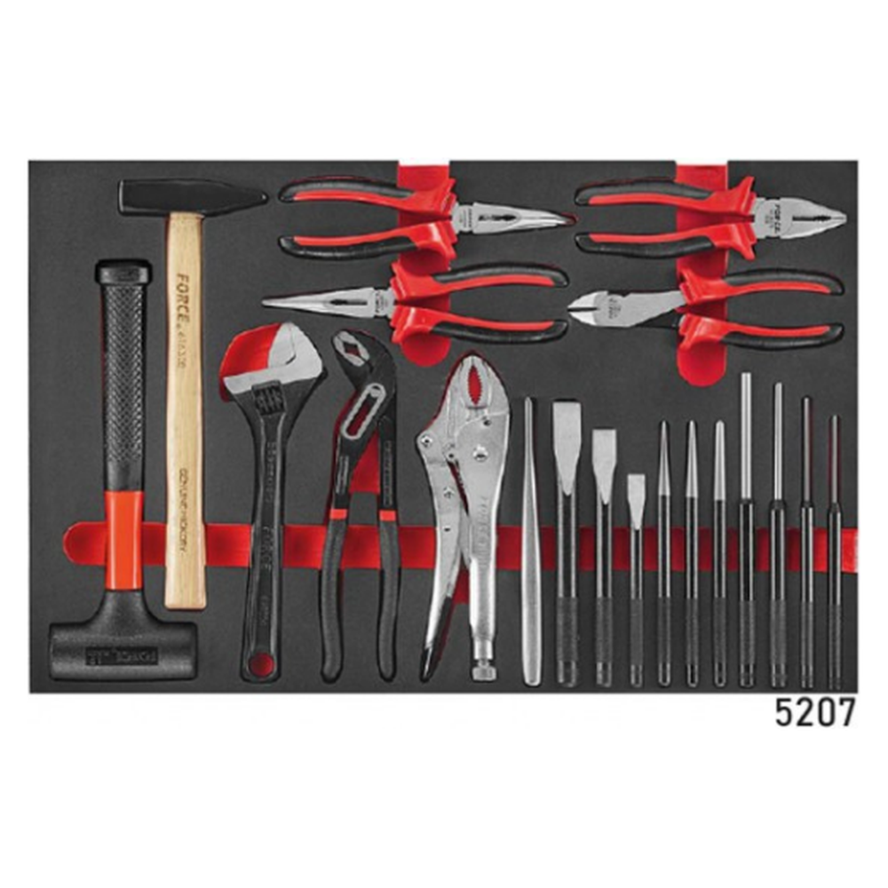 Red 8-drawer trolley with 405pc tools (EVA)