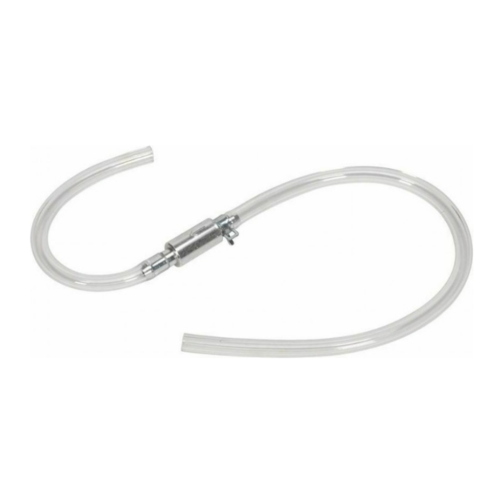 Remontluchterslang met eenrichtings terugslagklep.