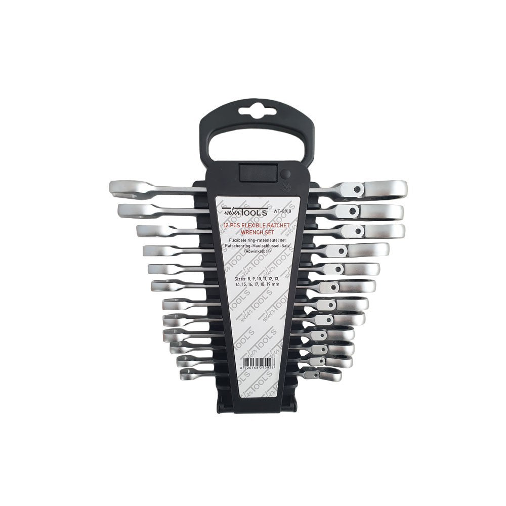 Ring/ratelsleutel flexibel 12 delig