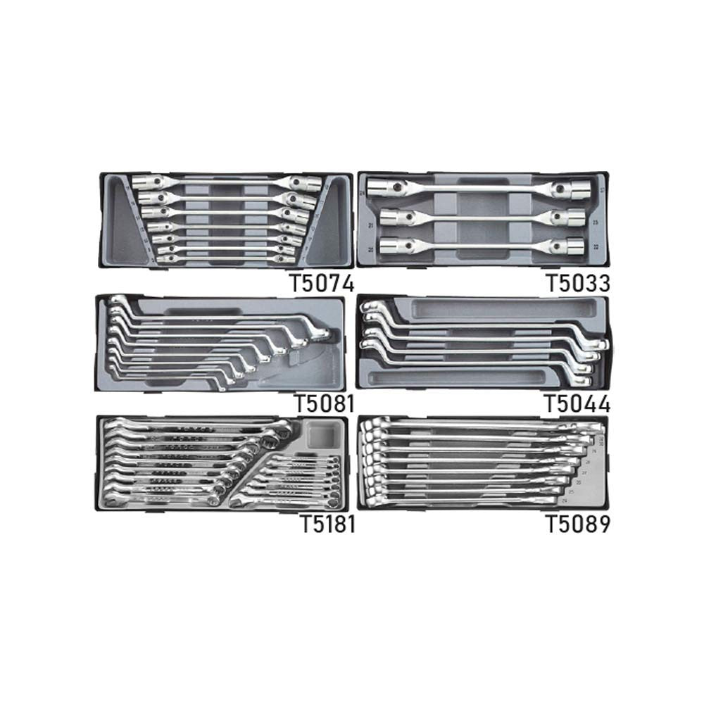 Rode jumbo Gereedschapswagen met 8 lades en gereedschap van 437 stuks