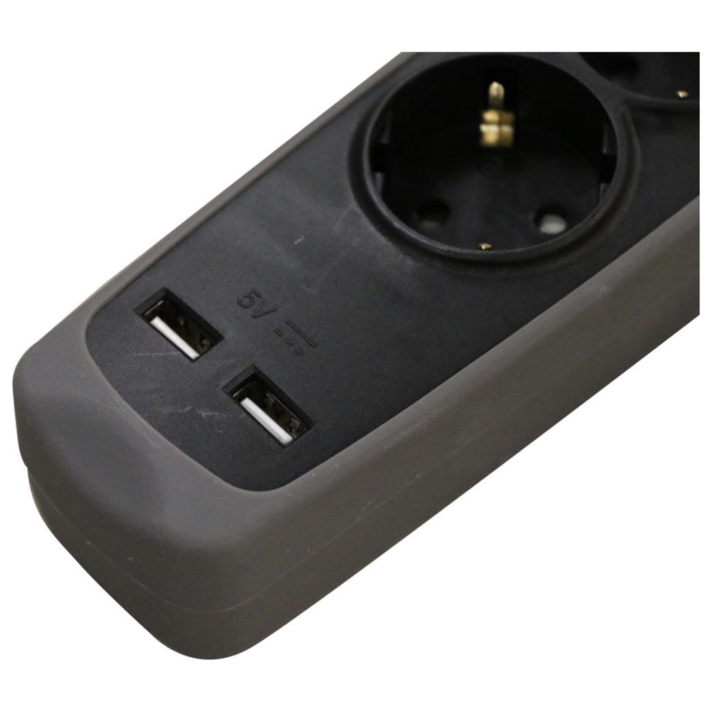 STEKKERDOOS 1,5 MTR 3-VOUDIG 2X USB