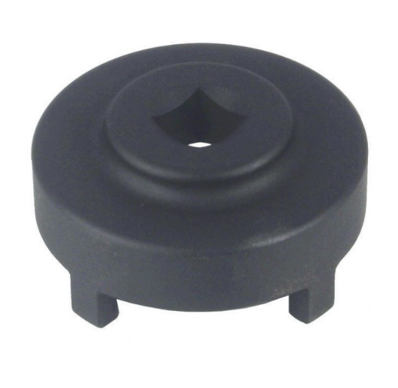 Special cap for mounting the retaining ring of a steering ball joint