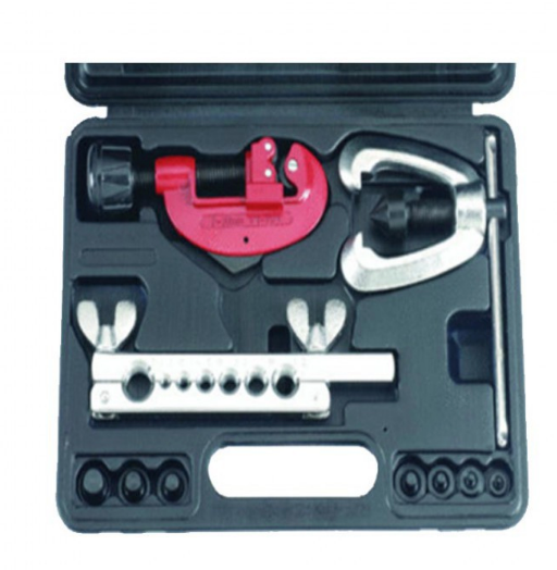 Tubing cutter and double flaring tool kit (SAE)