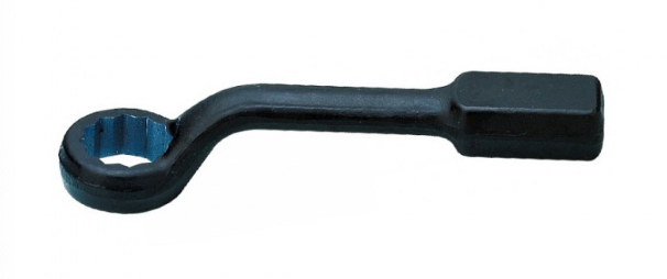 Slag-Ringsleutel ( gebogen ) van zwart gefosfateerd staal