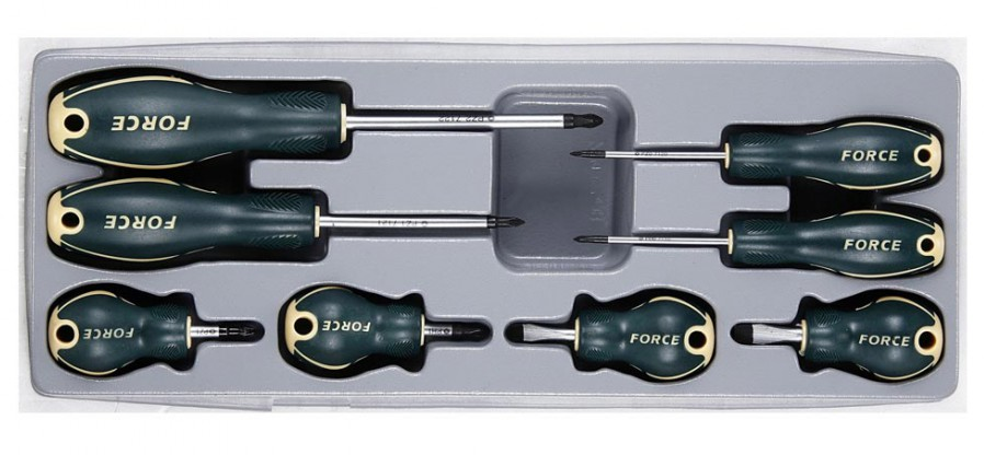 8pc PH, PZ & Slotted screwdriver set
