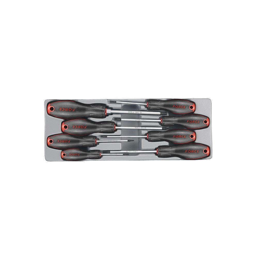 Schroevendraaierset Torx met gat 8 delig
