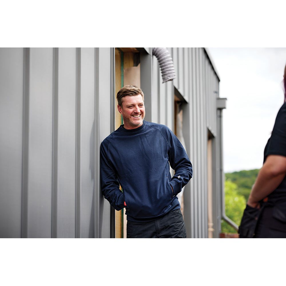 Scruffs - Eco Worker Sweatshirt, marineblauw Maat XL