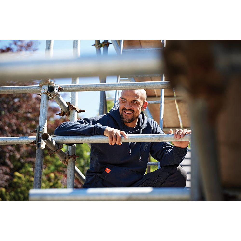 Scruffs - Eco Worker hoodie, marineblauw Maat S