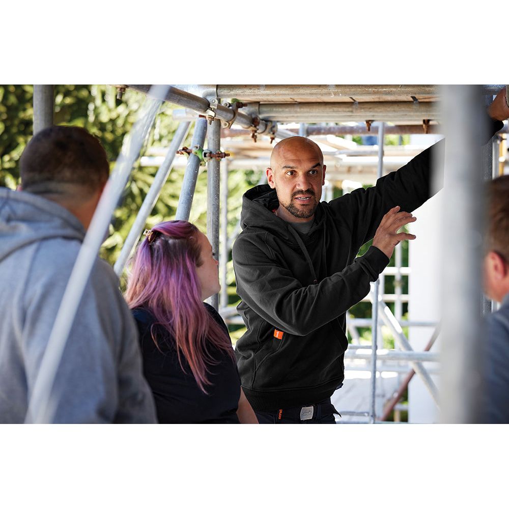 Scruffs - Eco Worker hoodie, zwart Maat M