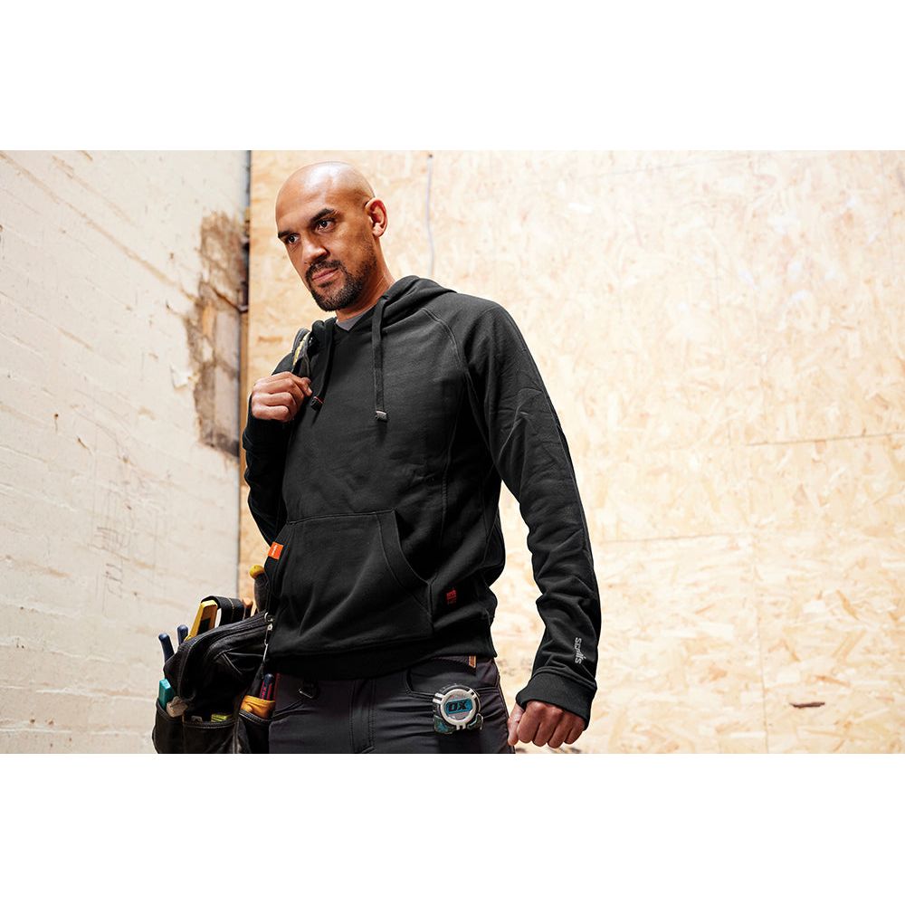 Scruffs - Eco Worker hoodie, zwart Maat XS