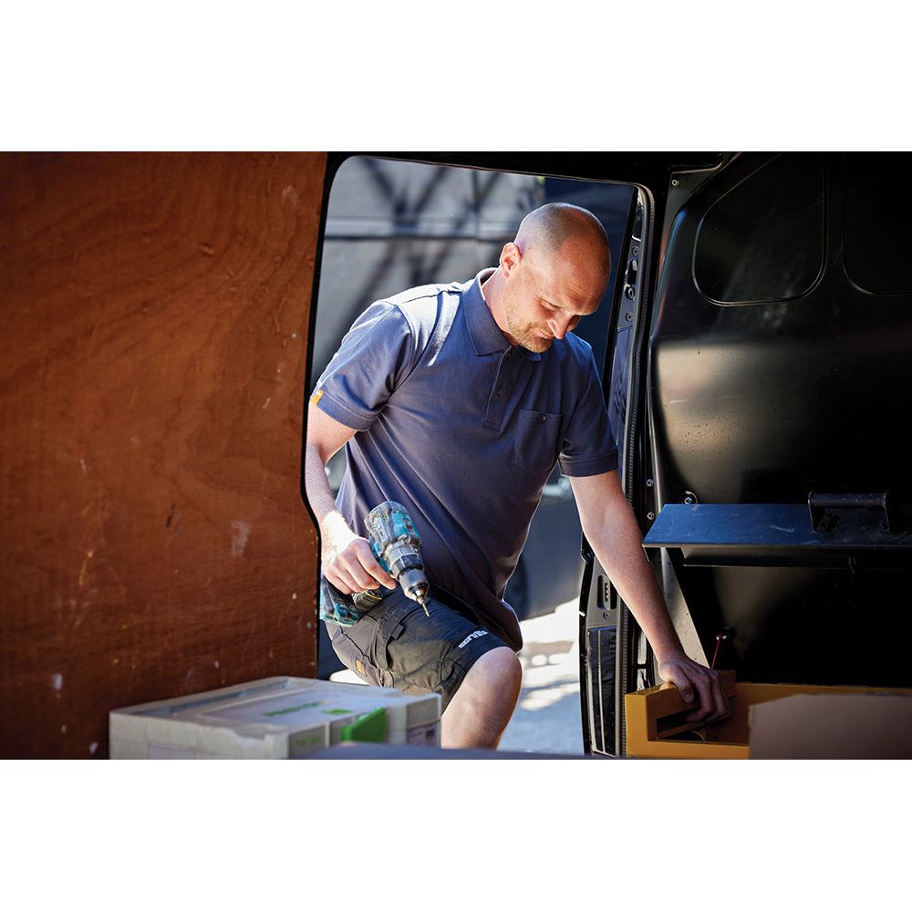 Scruffs - Eco Worker poloshirt, marineblauw Maat XXL