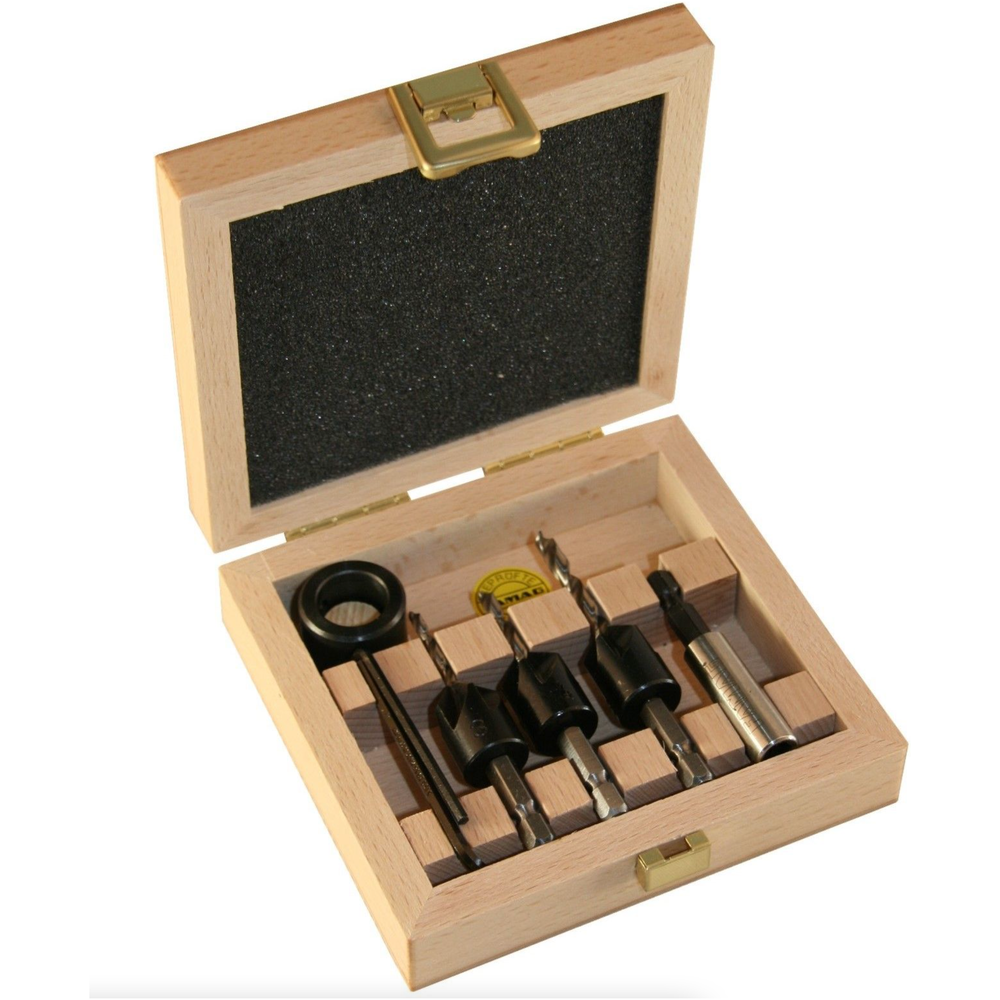 Set 1/4" Opsteekverzinkboor WS bithouder en diepte-instelring