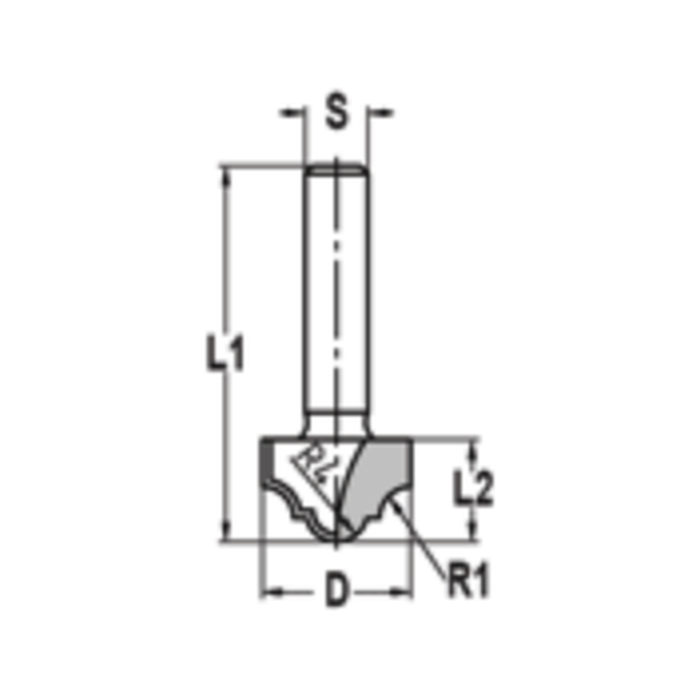 Sierprofielfrees HW Z=2