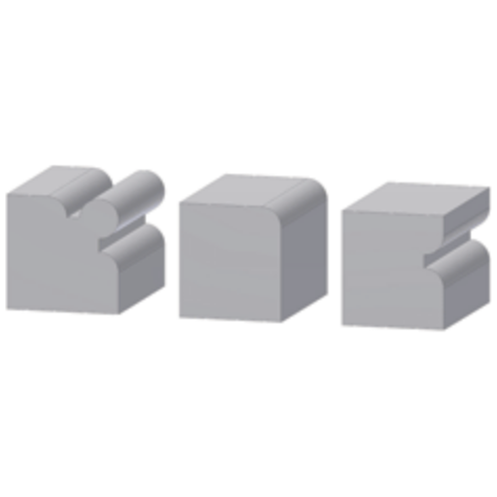 Spitskantenfrees met dubbele radius HW Z=2 Met dubbele geleidelager