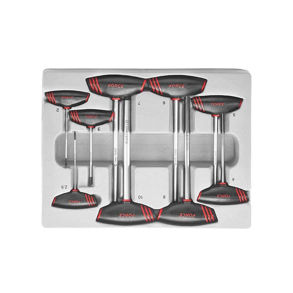 T-greep inbus sleutelset 9 delig