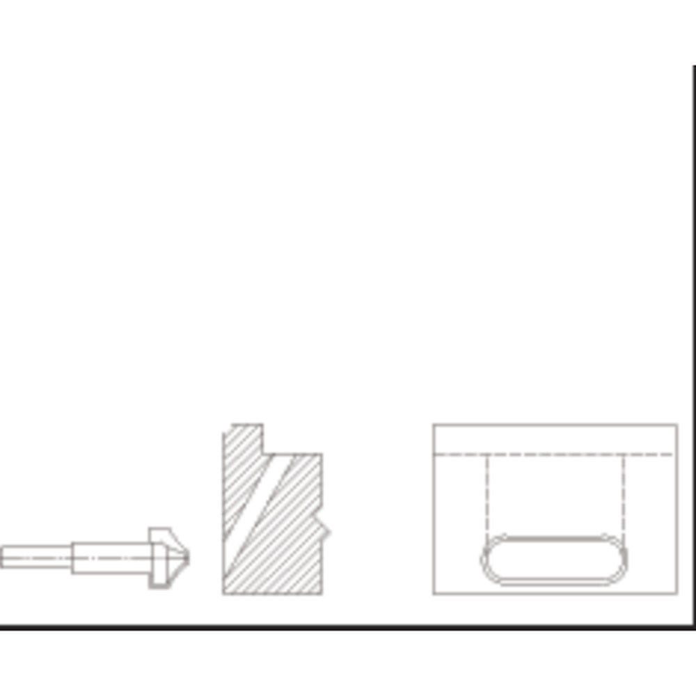Verzinkfrees HW Schacht 8 mm Z=2 T.b.v. ventilatiesleuvenmal