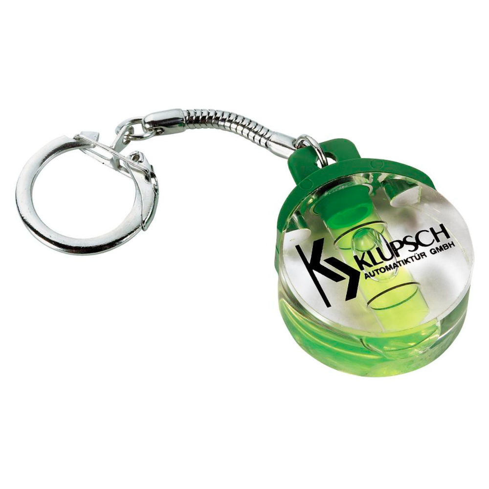 Waterpas sleutelhanger rond groen WA30 Diameter 30mm